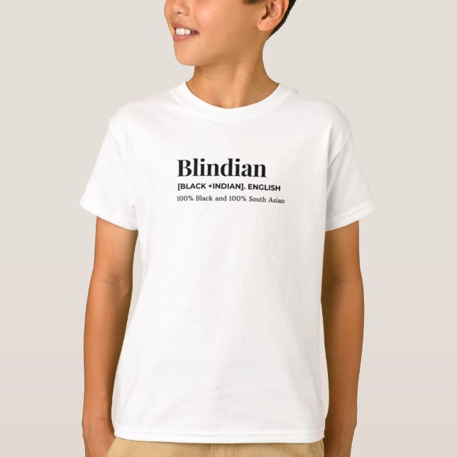 T-shirt Chemise noire et sud-asiatique (Devant)