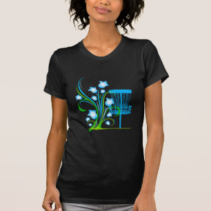 T-shirt Chemise noire femme avec panier bleu