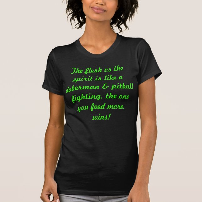 T-shirt Chemise Noire Homme/Femme Avec Écriture Vert Néon (Devant)