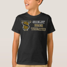Chemise noire pour enfants avec logo SHSH Theatre