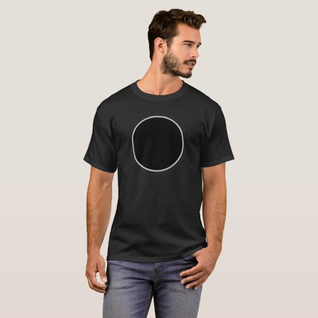 T-shirt Chemise noire pour hommes | Camisa negra para homb (Devant entier)