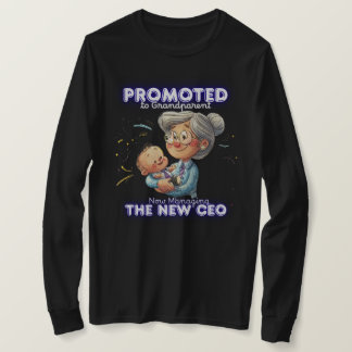 T-shirt Chemise noire | Promu grand-parent | Drôle