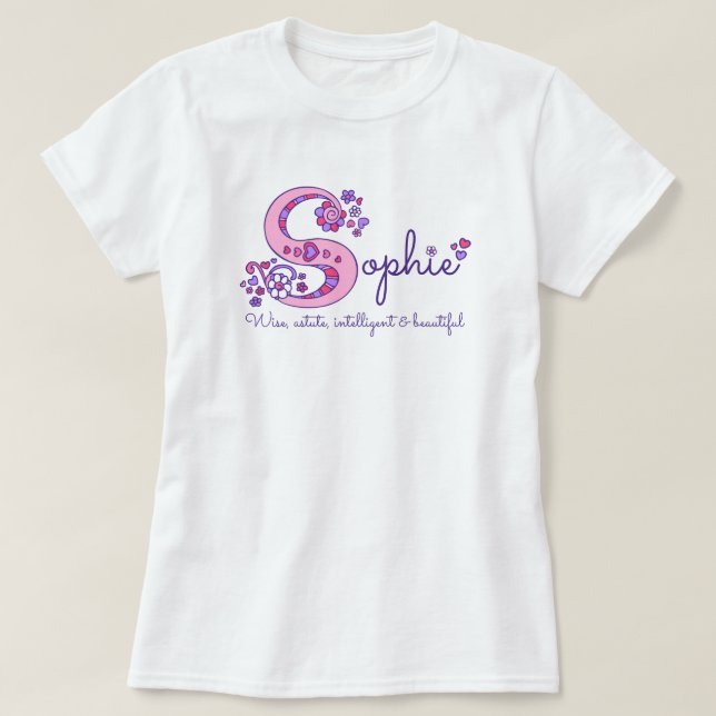 T-shirt Chemise nommée de monogramme de signification des (Design devant)