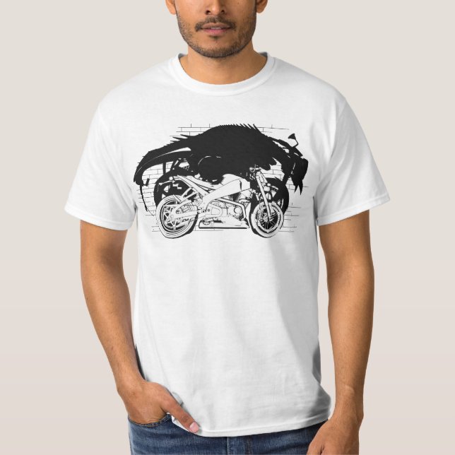T-shirt Chemise nouvelle graphique de foudre de BUELL (Devant)