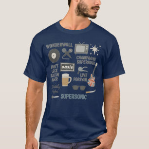 T-shirt Chemise Oasis Band Icons - Britpop Fan Design