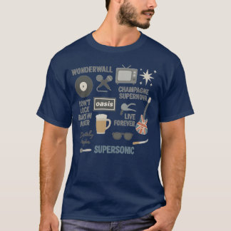 T-shirt Chemise Oasis Band Icons - Britpop Fan Design