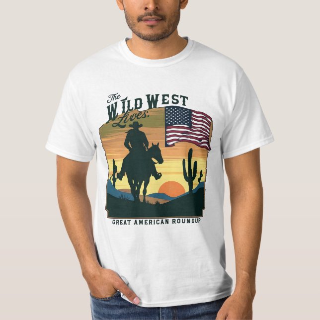 T-shirt chemise occidentale masculine, chemise occidentale (Devant)