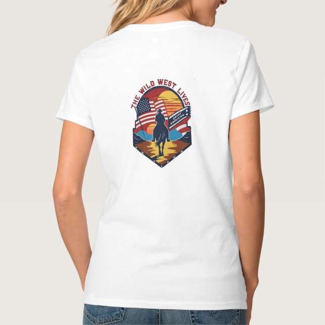 T-shirt chemise occidentale mens, chemise occidentale masc (Dos)