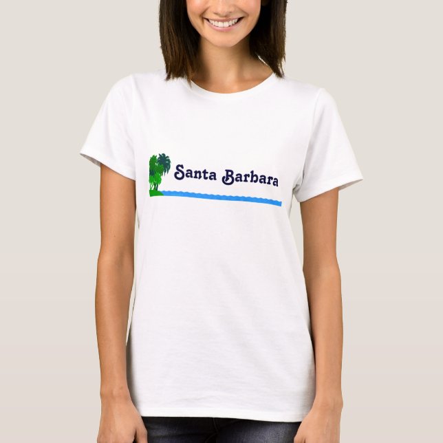T-shirt Chemise océanique sur palmier de Père Noël Barbara (Devant)