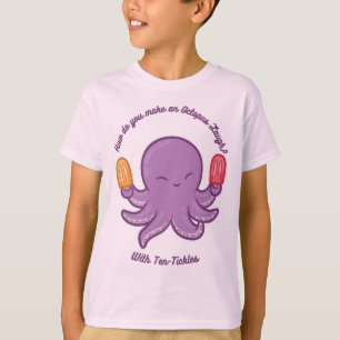 T-shirt Chemise Octopus drôle   10-Tickles Papa Joke Shirt