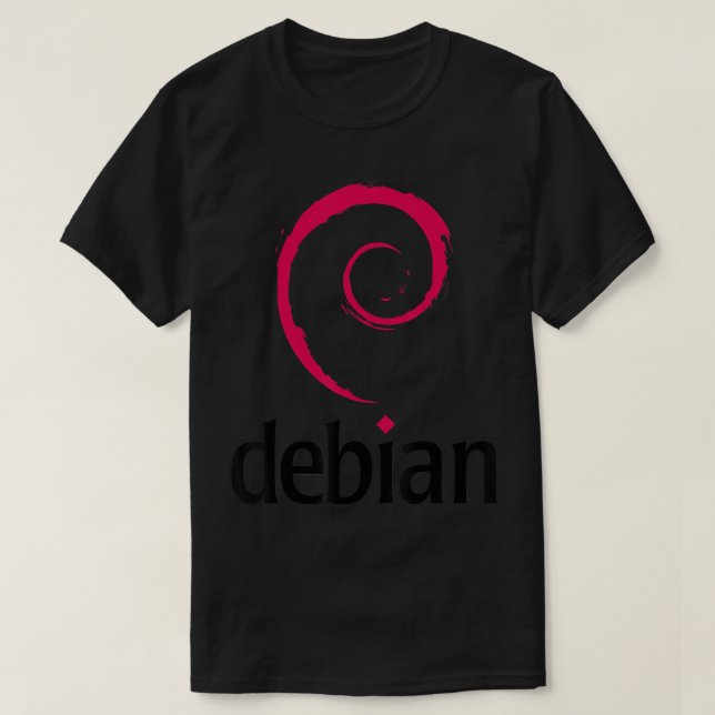T-shirt Chemise Open Source Spiral Debian Linux (Design devant)
