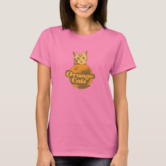 T-shirt Chemise Orange Cats (Devant)