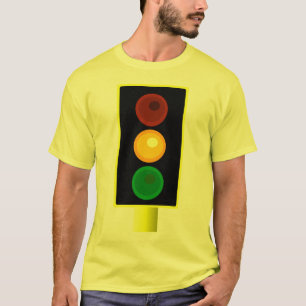 T-shirt Chemise orange de feu de la signalisation des