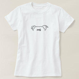 T-shirt Chemise oreille chien personnalisé maman Chien