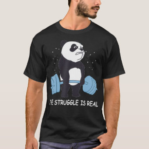 T-shirt Chemise Panda La lutte est un vrai soulèvement de