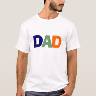 T-shirt Chemise papa bleu, verte et orange