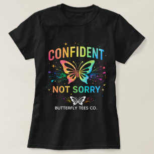 T-shirt Chemise Papillon Confiant Pas Désolé 0047718