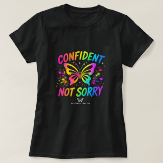 T-shirt Chemise Papillon Confiant Pas Désolé 0047721