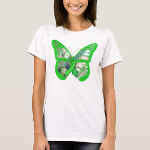 T-shirt Chemise Papillon et Ruban de Sensibilisation à la