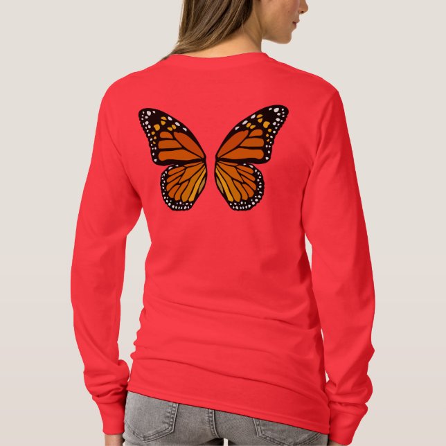 T-shirt Chemise papillon Lady's Plus Taille Chemise papill (Dos)