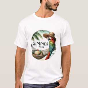 T-shirt chemise parrot vibes d'été