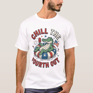 T-shirt Chemise patriotique d'alligator de sortie le quatr