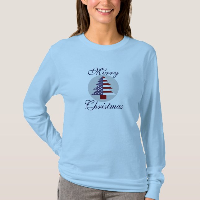 T-shirt Chemise PATRIOTIQUE de CHEMISE de NOËL (Devant)