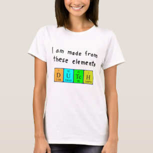 T-shirt Chemise patriotique de la table périodique néerlan
