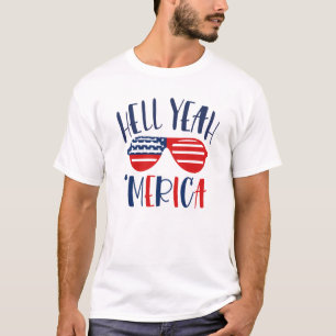 T-shirt Chemise patriotique 'Shout Out to America' - USA P