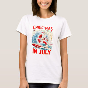 T-shirt Chemise Père Noël Festive : Un délice blanc