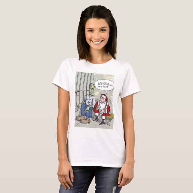 T-shirt Chemise père Noël In Jail (Devant entier)