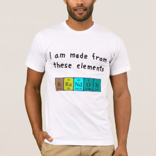 T-shirt Chemise périodique du nom de table Brandon
