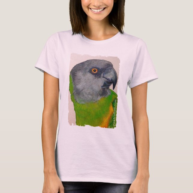 T-shirt Chemise - perroquet du Sénégal (Devant)