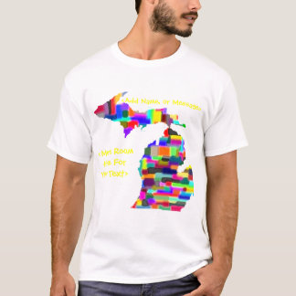 T-shirt Chemise personnalisable colorée du Michigan -