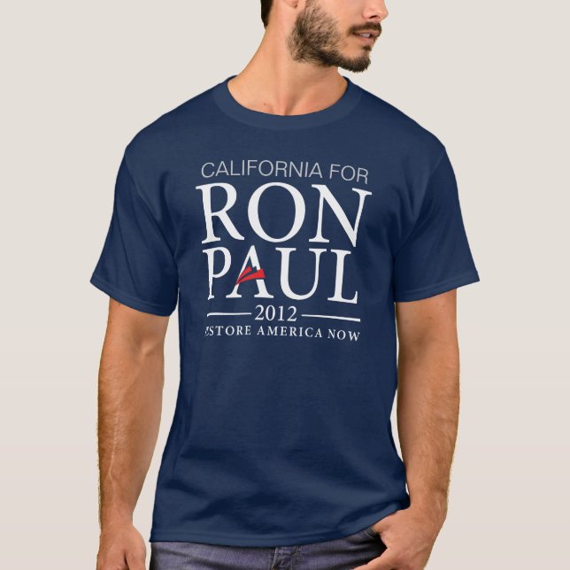 T-shirt Chemise personnalisable de campagne de Ron Paul (Devant)