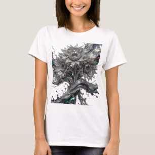 T-shirt Chemise personnalisée ART ABSTRAIT Argenté Sharp