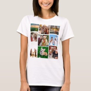 T-shirt Chemise personnalisée avec collage de photos, 9 ph