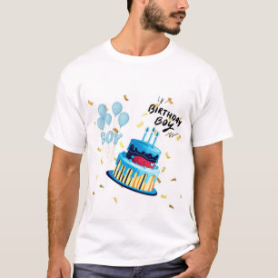 T-shirt Chemise personnalisée avec design de gâteau d'anni