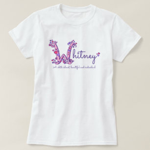 T-shirt Chemise personnalisée avec signification du nom W