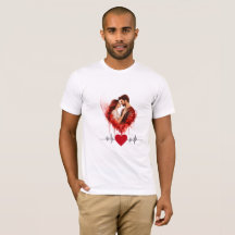 Chemise personnalisée couple aquarelle romantique