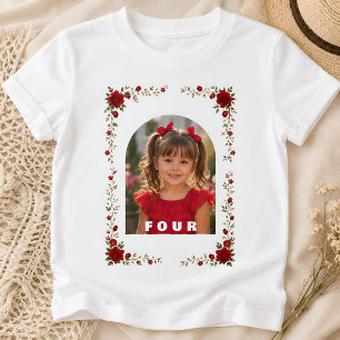 T-shirt Chemise personnalisée d'anniversaire fille 4 ans