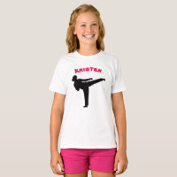 Chemise personnalisée de fille de karaté
