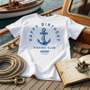T-shirt Chemise personnalisée du Club de Pêche d'anniversa