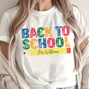 T-shirt Chemise personnalisée florale pour enseignants de