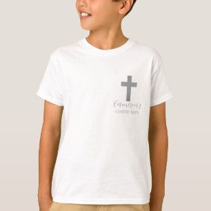 T-shirt Chemise personnalisée garçons croix communion T sh