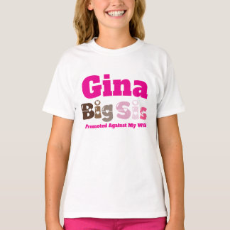 T-shirt Chemise personnalisée Grande Sœur Nom