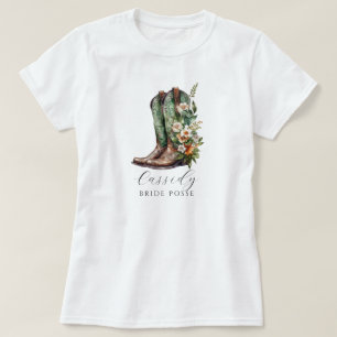 T-shirt Chemise personnalisée Posse de mariée de poule Flo
