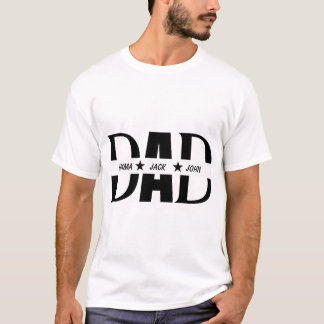 T-shirt Chemise personnalisée pour papa avec les noms des