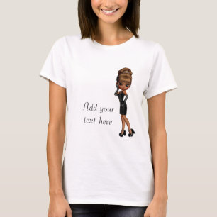T-shirt Chemise personnalisée pour princesse afro-américai