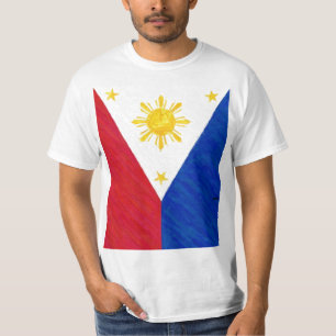 T-shirt Chemise philippine de drapeau